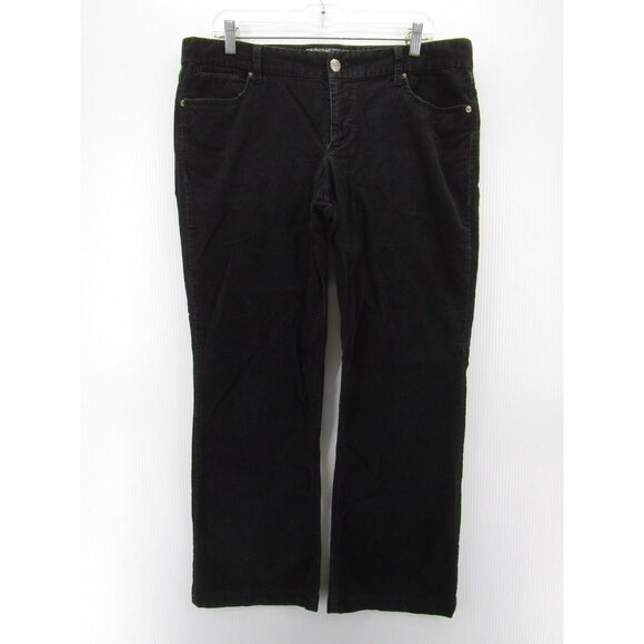 J Crew Jeans 33 Short Corduroy Bootcut Trousers Stretch Preppy Dark - Picture 1 of 8